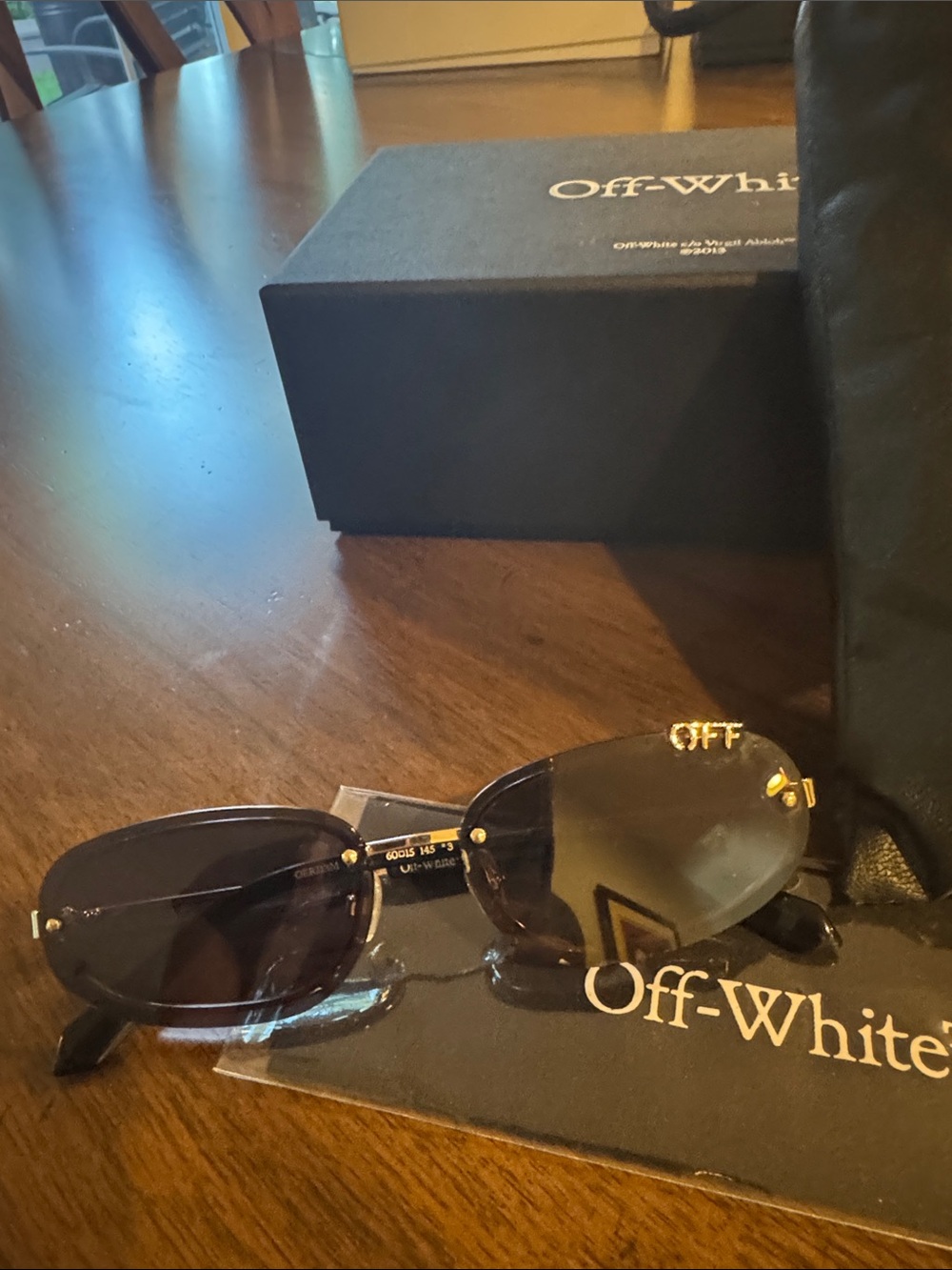 Off-White Black Gradient Rimless Logo Sunglasses